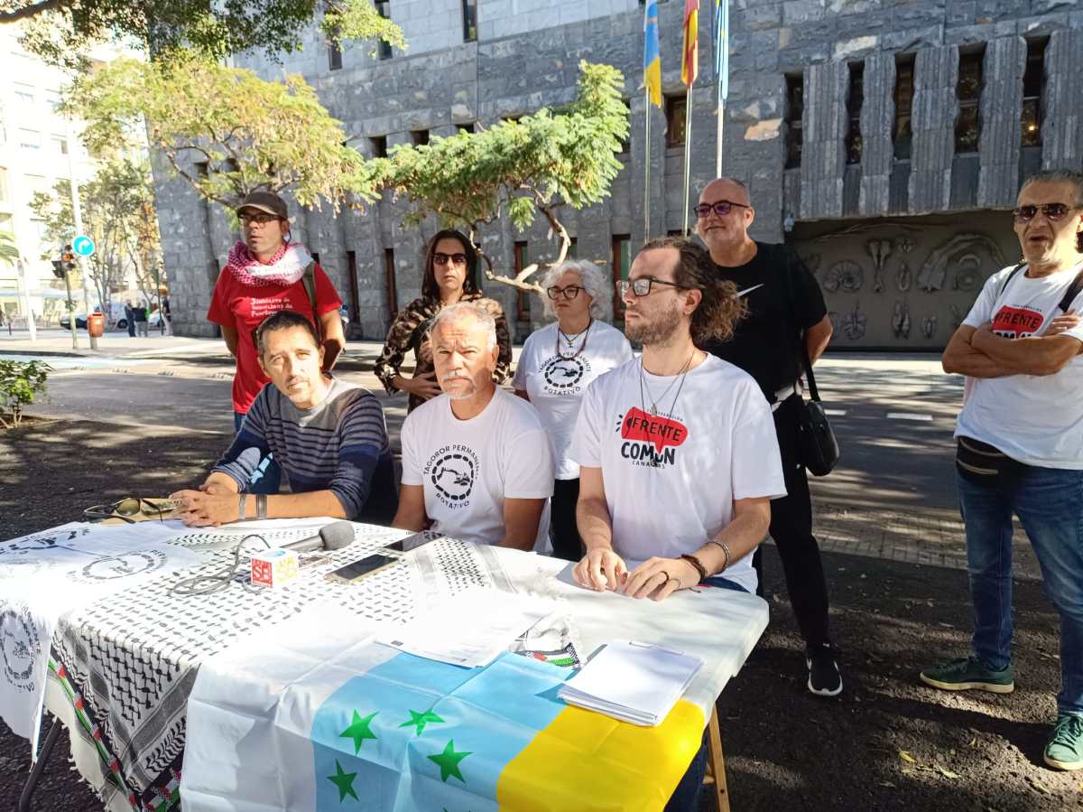 Celebrada Rueda de Prensa y presentada Denuncia Administrativa contra el Gobierno de Canarias (pese a la represión habitual de la Policía)