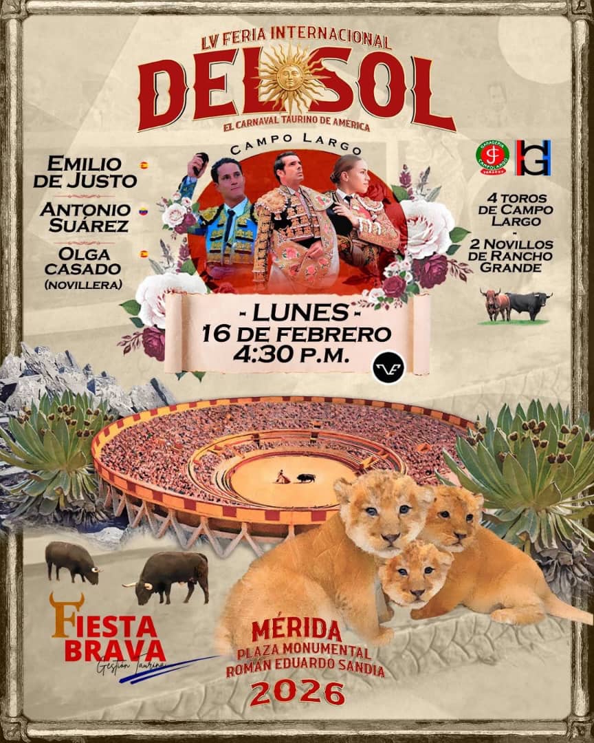 MÉRIDA YA TIENE  SERVIDA LA PLAZA PARA CELEBRAR  EL CARNAVAL TAURINO DE AMÉRICA