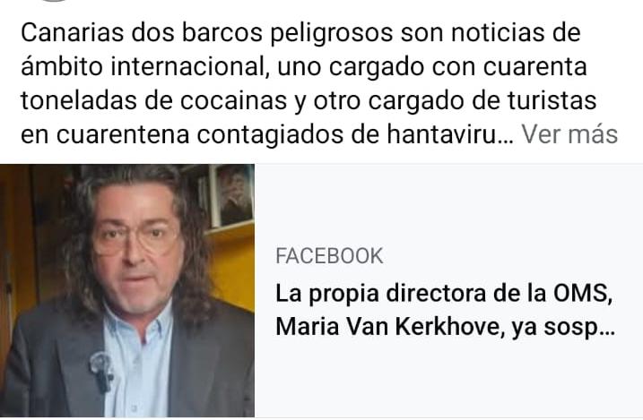 Canarias dos barcos peligrosos son noticias de ámbito internacional, uno cargado con cuarenta toneladas de cocainas y otro cargado de turistas en cuarentena contagiados de hantavirus
