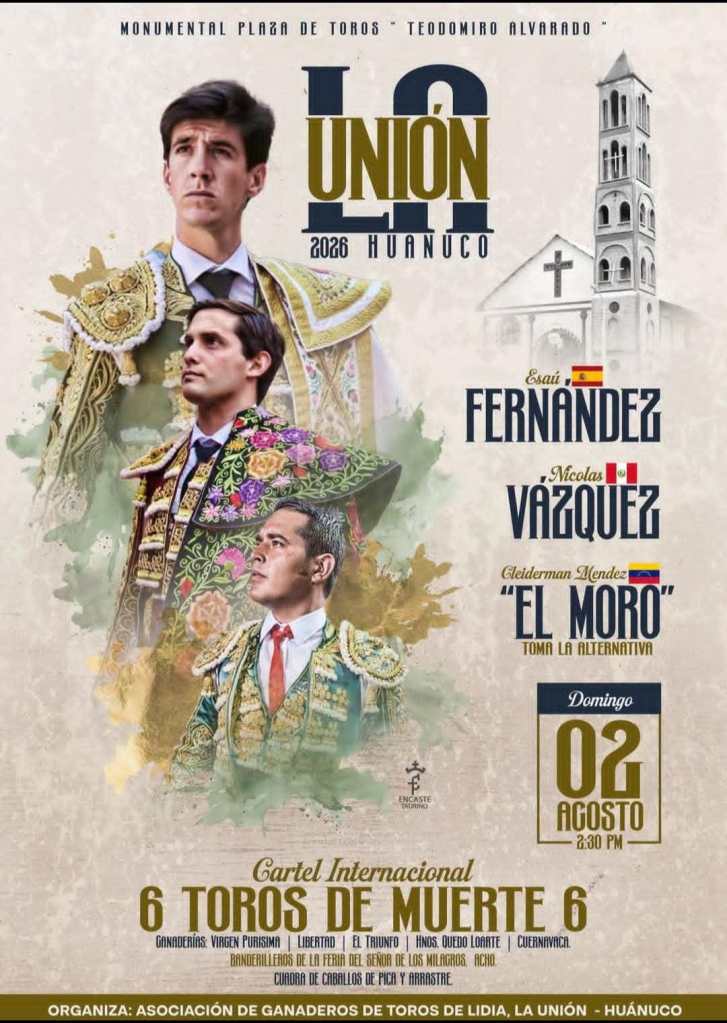 El venezolano Cleiderman Méndez «El Moro» tomará la alternativa en Huánuco
