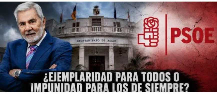 Colectivos sociales y vecinales denuncian al alcalde de Adeje ante la dirección nacional del PSOE por «captura institucional» y persecución del disenso.