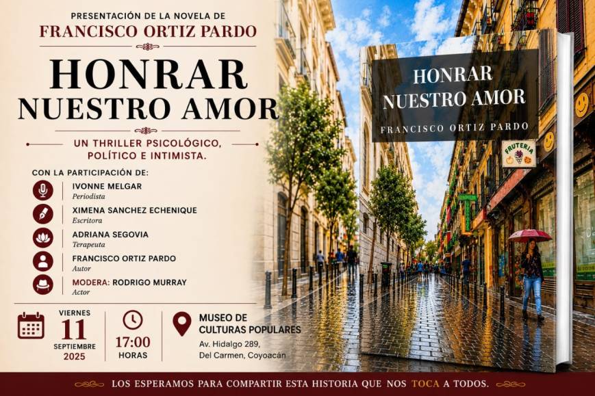 Presentación de la novela HONRAR NUESTRO AMOR