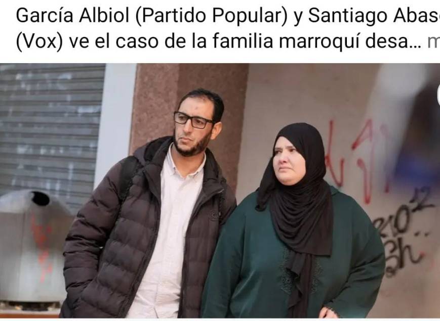 García Albiol (Partido Popular) y Santiago Abascal (Vox) ve el caso de la familia marroquí desahuciada en Vitoria – Gazteiz (Euskadi) que cobra 2.450 de €uros al mes de ayudas y dice lo que muchos piensan: «No puede ser que en España estemos manteniendo a familias de fuera»